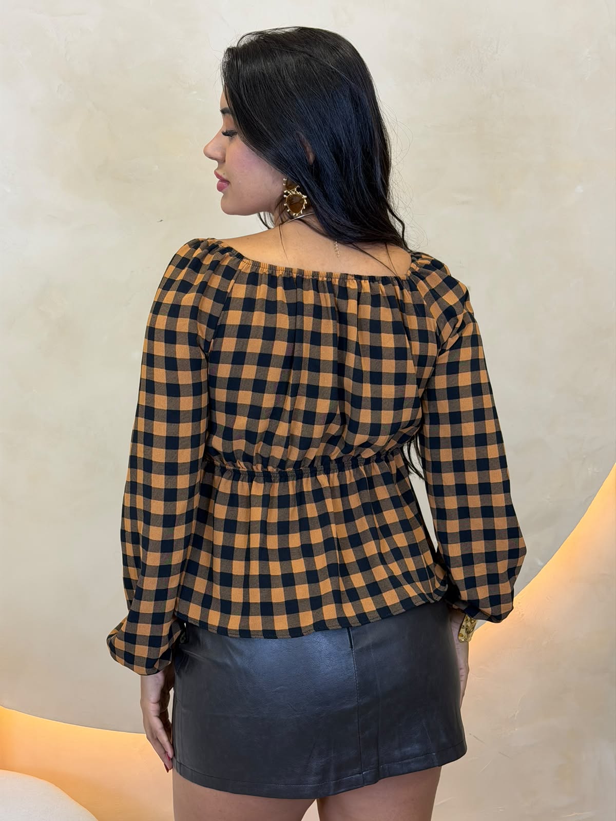 BLUSA XADREZ MANGA LONGA