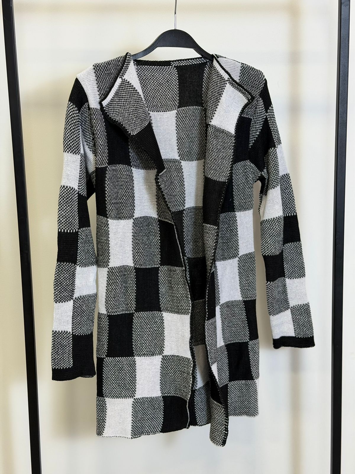 CARDIGAN TRICOT XADREZ