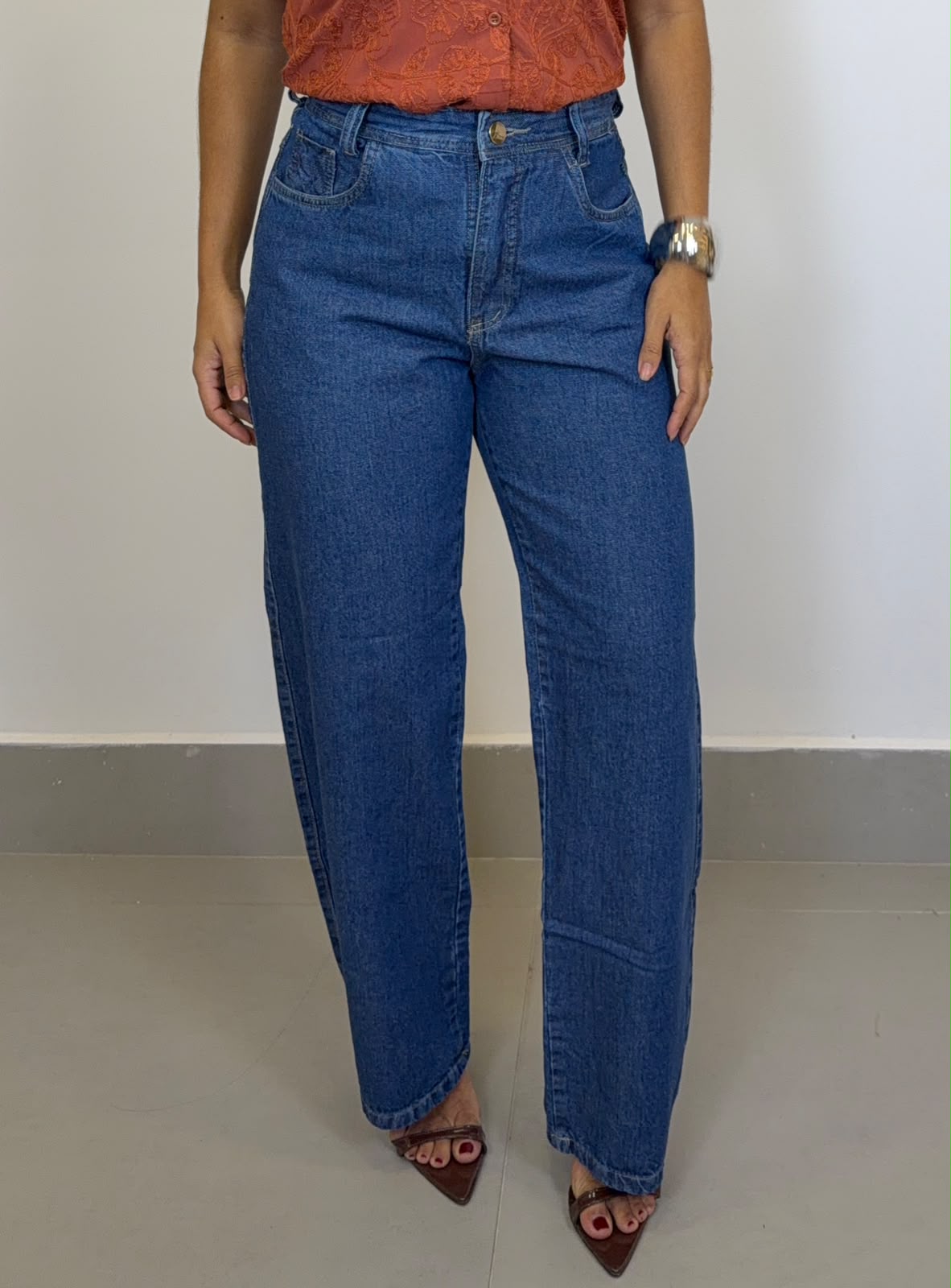 CALÇA JEANS MARMORIZADO ESCURA 5323