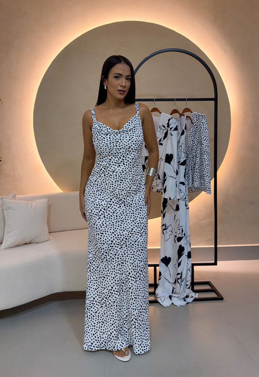 VESTIDO DEGAGÊ ESTAMPADO LÁNALANA