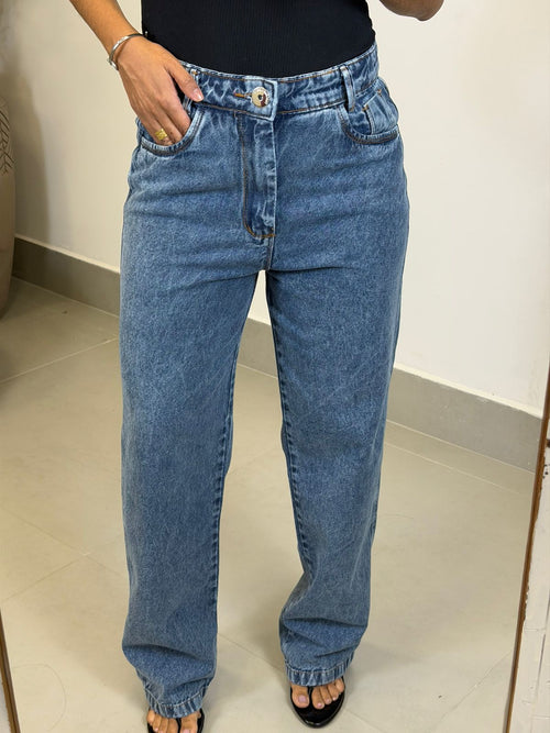 CALÇA JEANS WIDE LEG BIA