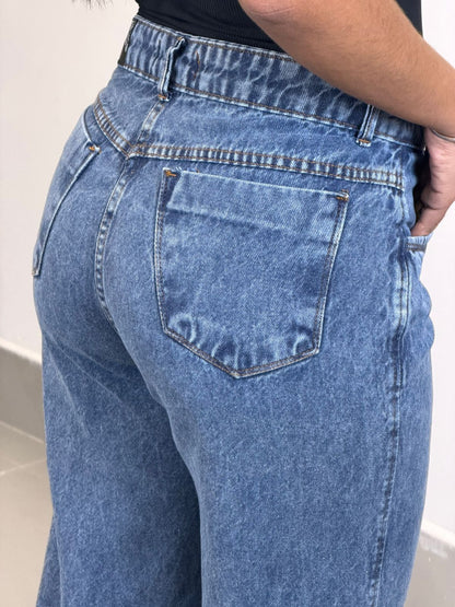 CALÇA JEANS WIDE LEG BIA