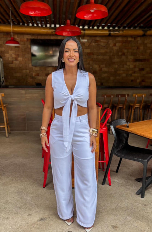 CONJUNTO CALÇA E CROPPED MULTIFORMAS LÁNALANA