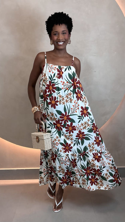 VESTIDO LONGUETE DE ALÇA