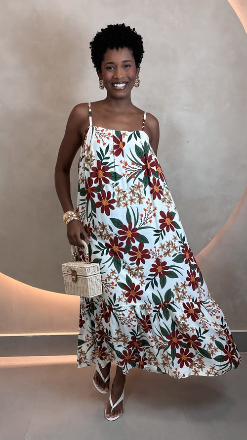 VESTIDO LONGUETE DE ALÇA