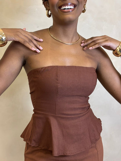 BATA PEPLUM BENGALINE