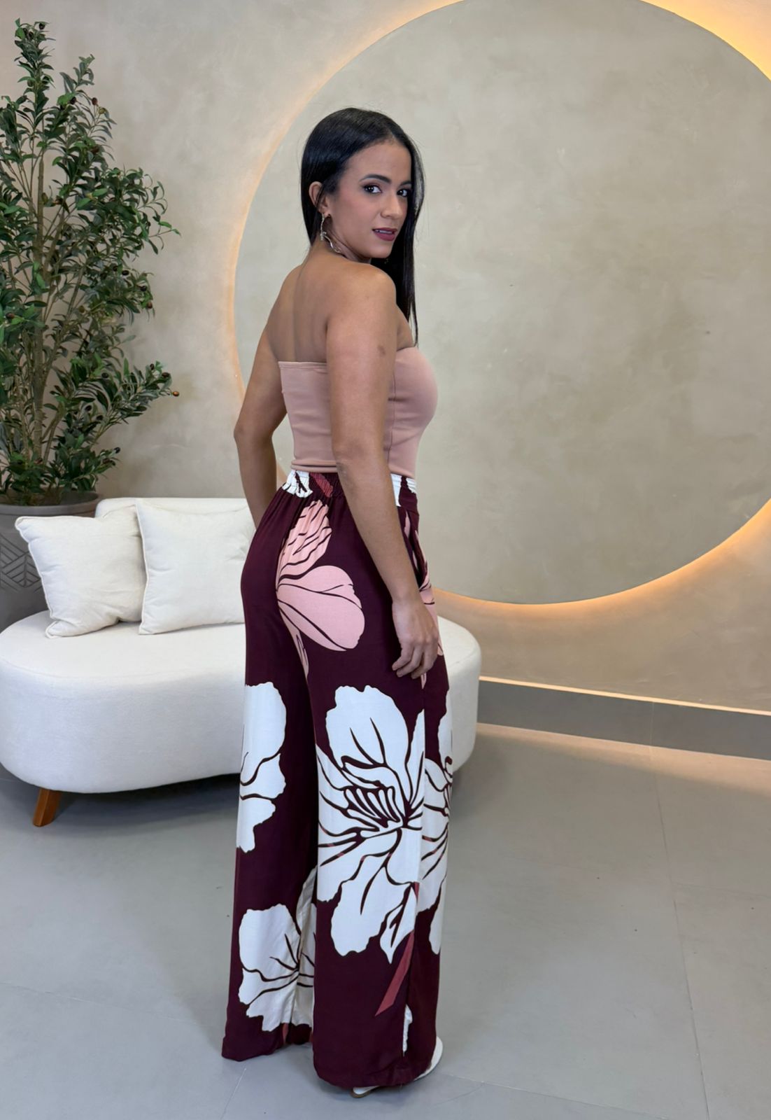 CALÇA PANTALONA ESTAMPADA