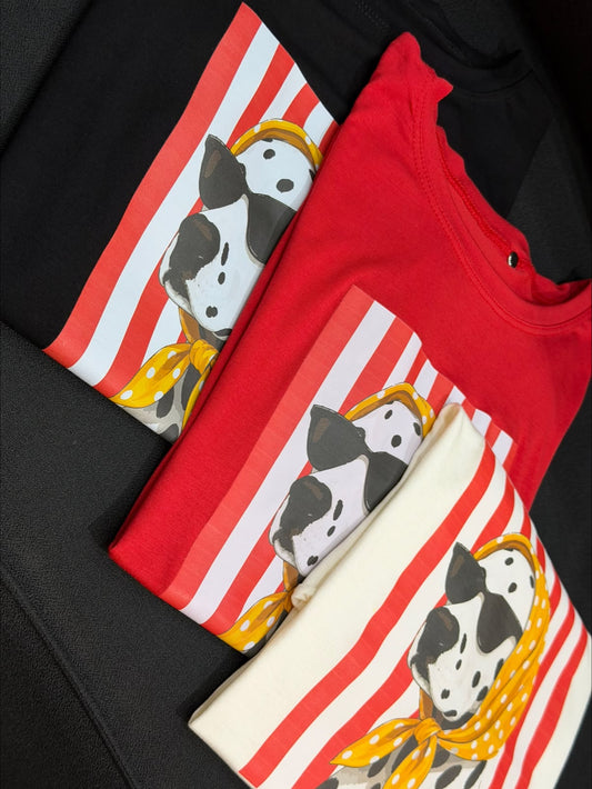 T-SHIRT ESTAMPA COM LISTRA 5042