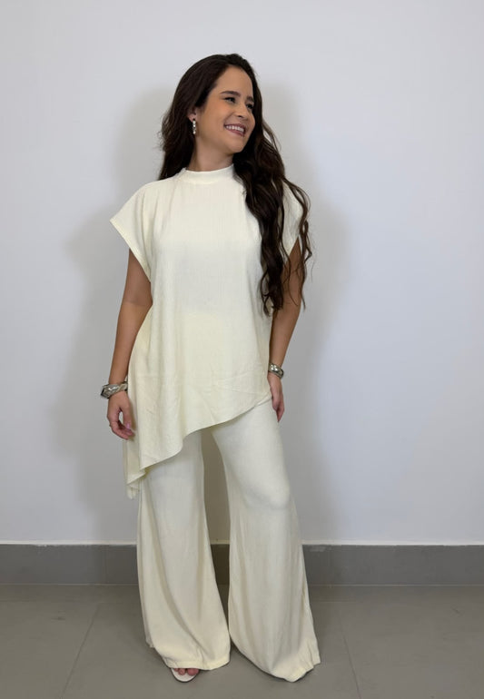 CONJUNTO CALÇA E BLUSA ASSIMÉTRICA 5790
