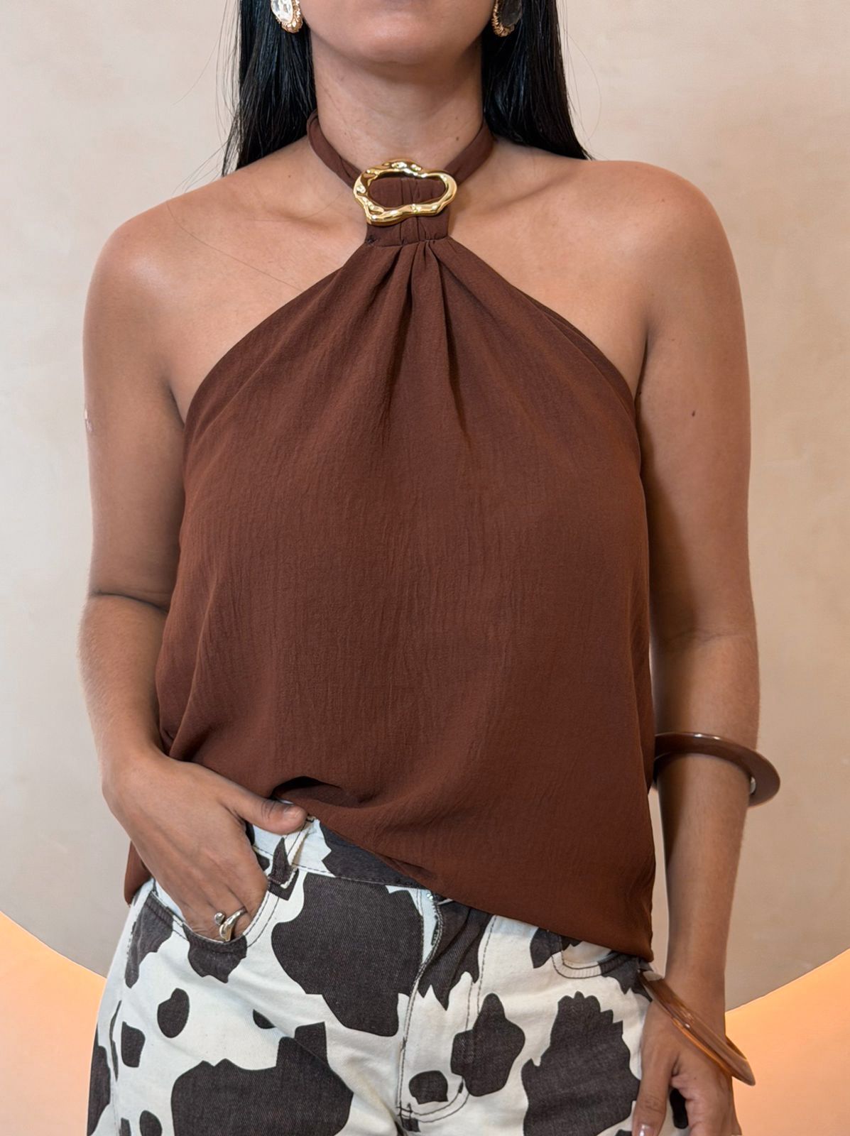 BLUSA DE AMARRAÇÃO NO PESCOÇO LÁNALANA