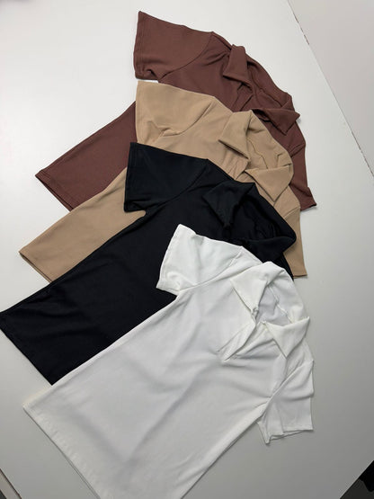 BLUSA CANELADA GOLA POLO LÁNALANA