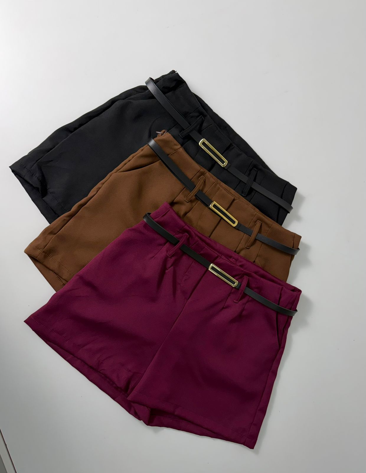 SHORT ALFAIATARIA COM CINTO