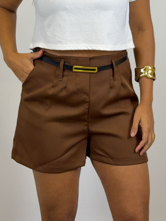 SHORT ALFAIATARIA COM CINTO