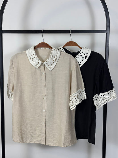 CAMISA GOLA CROCHÊ COMBO
