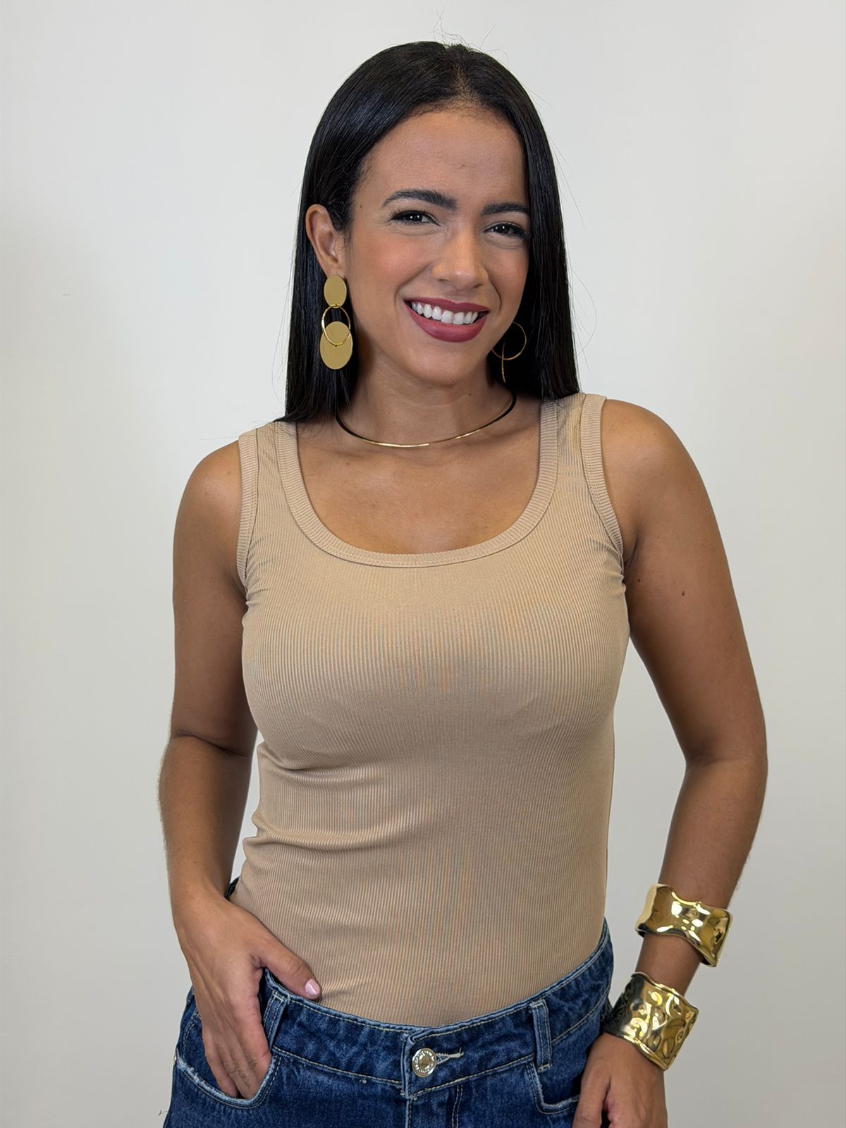 BLUSA REGATA CANELADA