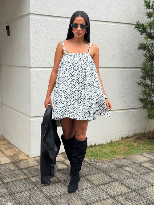 VESTIDO GODÊ ESTAMPADO LÁNALANA