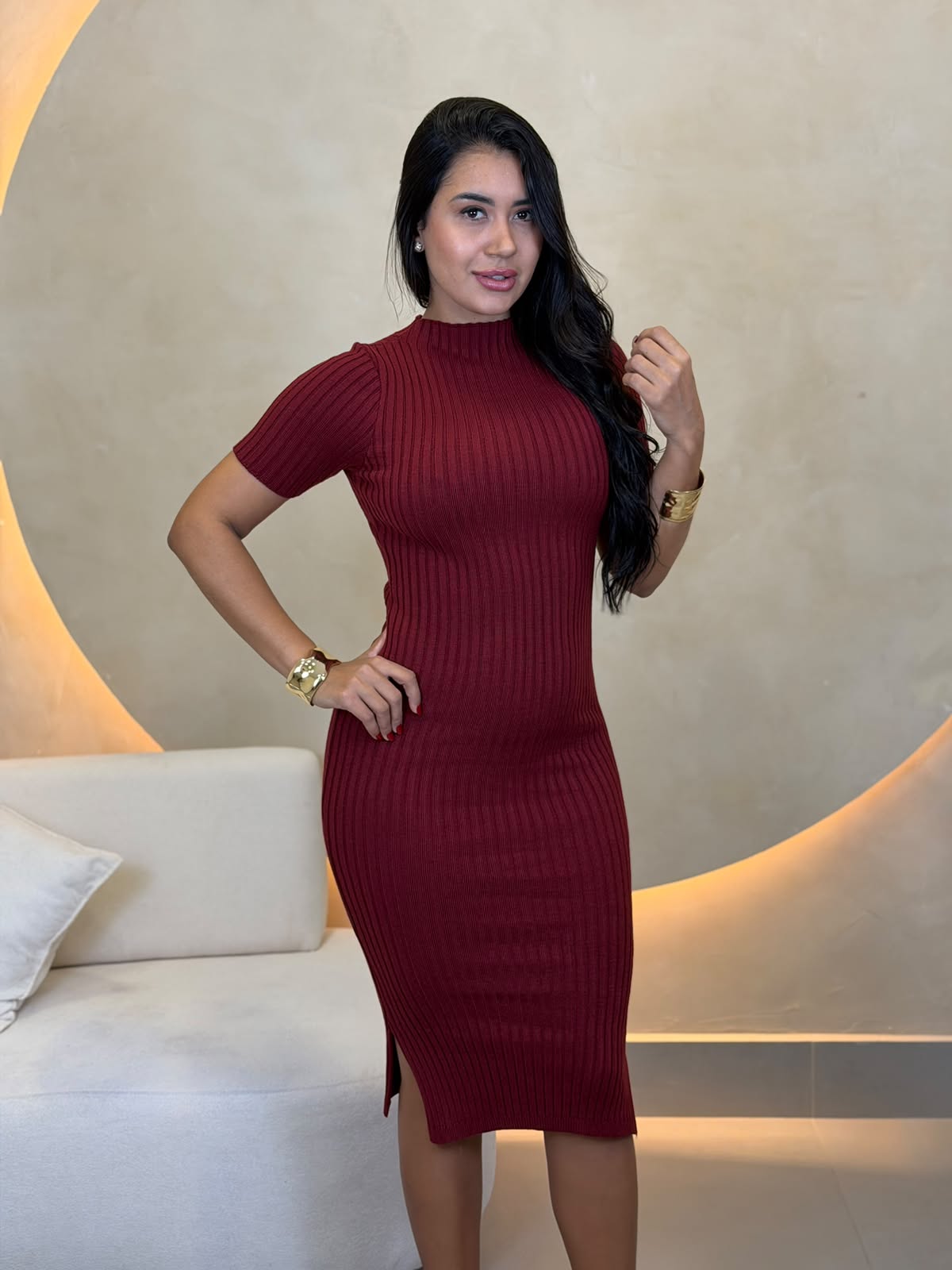 VESTIDO MIDI MODAL