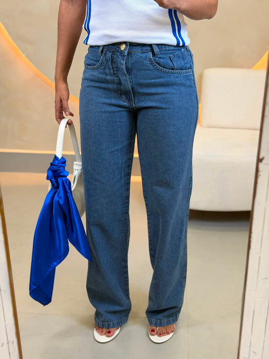 CALÇA JEANS WIDE LEG KATE