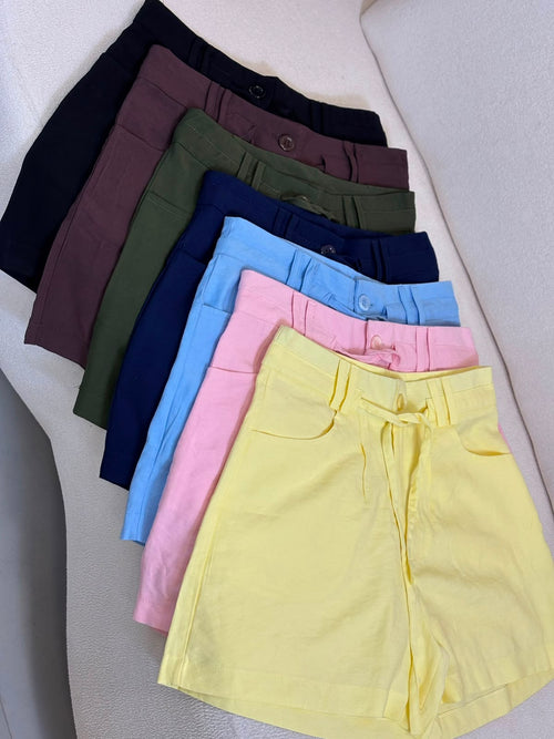 SHORT ALFAITARIA COM FITA AJUSTÁVEL