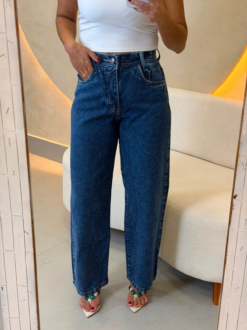 CALÇA JEANS WIDE LEG JULIA