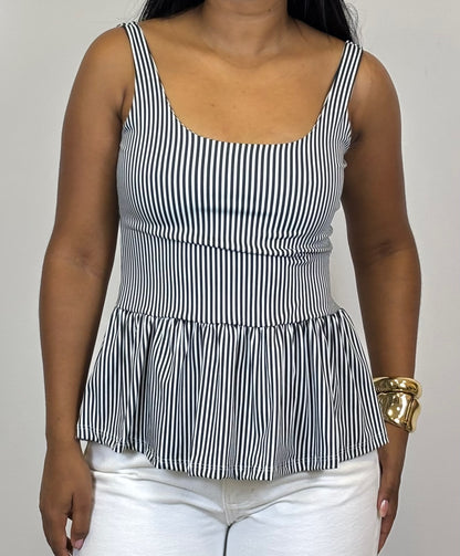 BLUSA PEPLUM LISTRADA 5742