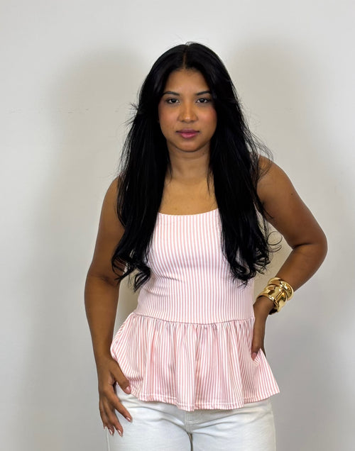 BLUSA PEPLUM LISTRADA 5742