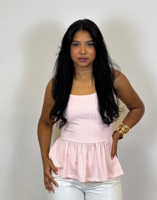 BLUSA PEPLUM LISTRADA 5742