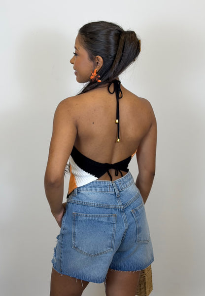 BLUSA TRICOT FRENTE ÚNICA