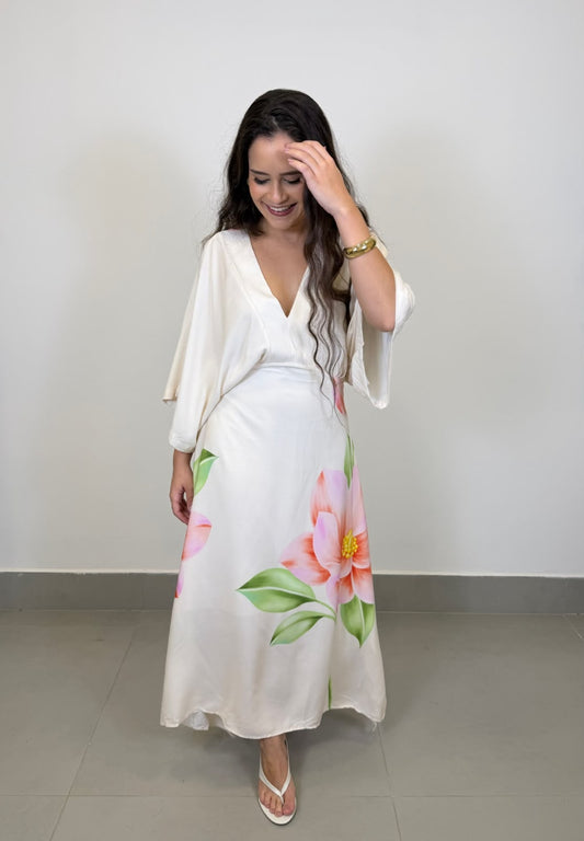 VESTIDO LONGUETE FLOR 5762