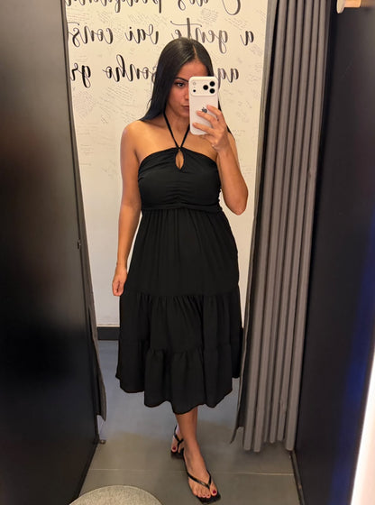 VESTIDO LONGUETE FRENTE ÚNICA
