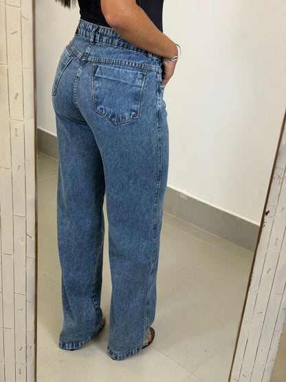 CALÇA JEANS WIDE LEG BIA